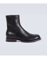 Lanvin - Medley Leather Ankle Boots - Lyst