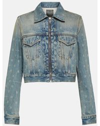 Givenchy - Cropped-Jeansjacke 4G - Lyst