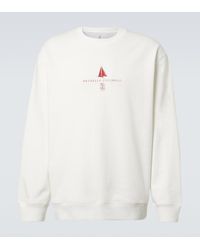 Brunello Cucinelli - Logo-print Cotton-blend Jersey Sweatshirt - Lyst