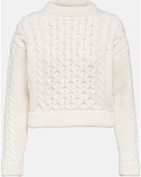 Patou - Cable-knit Cashmere-blend Sweater - Lyst