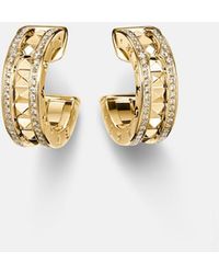 BVLGARI - B.Zero1 18Kt Hoop Earrings With Diamonds - Lyst