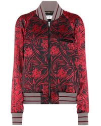Saint Laurent Bomber a stampa floreale - Rosso