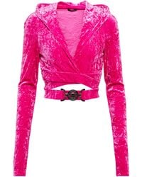 Versace - Sweat-shirt a capuche Medusa Biggie en velours - Lyst