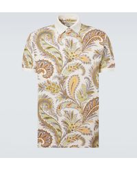 Etro - Paisley Cotton Pique Polo Shirt - Lyst
