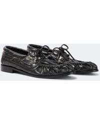 Saint Laurent - Le Loafer Leather Boat Shoes - Lyst