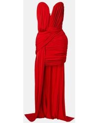 Stella McCartney - Draped Crepe Jersey Bustier Dress - Lyst
