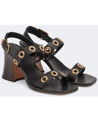 Chloé - Janis Leather Sandals - Lyst