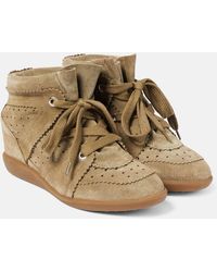 Isabel Marant - Bobby Suede Wedge Sneakers - Lyst