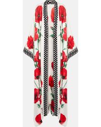 Dolce & Gabbana - Printed Silk Kimono - Lyst