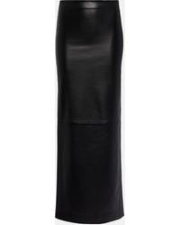 Monot - Low-rise Leather Maxi Skirt - Lyst