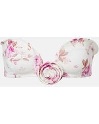 Magda Butrym - Floral-Applique Bikini Top - Lyst