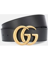 Gucci - Belt Gold Double G Buckle Leather 397660 4cm (GGB1001) - Lyst