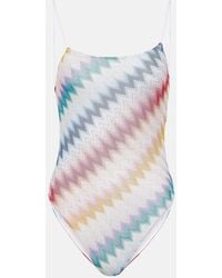 Missoni - Costume intero a zig-zag - Lyst