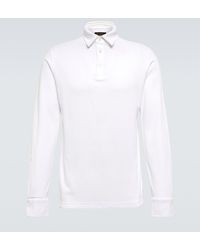 Loro Piana - Cotton Long-Sleeved Polo Sweater - Lyst