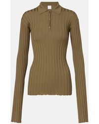 Calvin Klein - Ribbed-Knit Wool Polo Shirt - Lyst