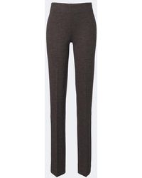Ralph Lauren - Macy Wool Jersey Straight Pants - Lyst
