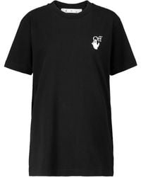 Off-White c/o Virgil Abloh T-Shirt aus Baumwoll-Jersey - Schwarz