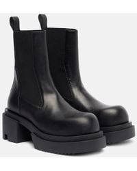 Rick Owens - Beatle Leather Platform Chelsea Boots - Lyst