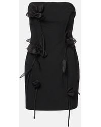ROTATE BIRGER CHRISTENSEN - Abito Corto Con Rosa Applicata - Lyst