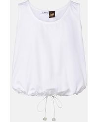 Loewe - Paula's Ibiza Cotton Poplin Crop Top - Lyst