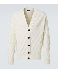 ZEGNA - Ribbed-Knit Cotton Cardigan - Lyst