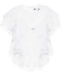 Isabel Marant - Top Zainos de algodón de croché - Lyst