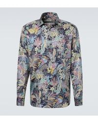 Etro - Camisa De Popelin De Algodon - Lyst