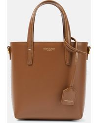 Saint Laurent - Toy Shopping Mini Leather Tote Bag - Lyst