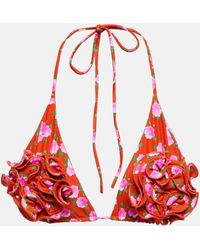 Magda Butrym - Floral Triangle Bikini Top - Lyst