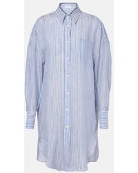 Brunello Cucinelli - Striped Linen Shirt - Lyst