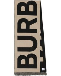 Burberry Exclusivo en Mytheresa – bufanda de lana con logo - Negro
