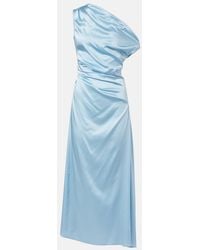 STAUD - Phare Silk-Blend Satin Cocktail Dress - Lyst