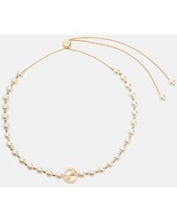 Gucci - Interlocking G Pearl Necklace - Lyst