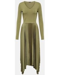 JOSEPH - Dubois Plisse Midi Dress - Lyst