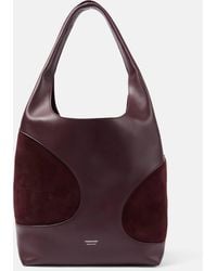 Ferragamo - Large Leather And Suede Tote Bag - Lyst
