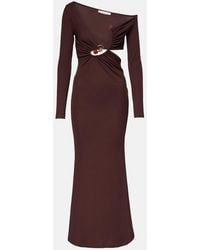 Christopher Esber - Spiral Crystal Ribbed-Knit Maxi Dress - Lyst