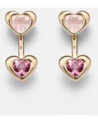 Roxanne First - 14Kt Earrings With Tourmaline And Rose Quartz - Lyst