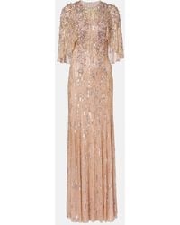 Jenny Packham - Vestido De Fiesta Astra Con Lentejuelas - Lyst