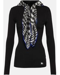 Burberry - Maglione Con Dettaglio Sciarpa - Lyst