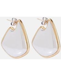 Bottega Veneta - Pendientes Fin Small De Plata De Ley Banados En Oro De 18 Ct - Lyst