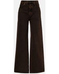 FRAME - Collegiate High-Rise Wide-Leg Jeans - Lyst