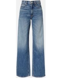 SLVRLAKE Denim - Cassie Faded Wide-Leg Jeans - Lyst