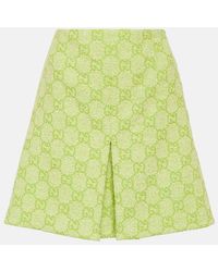 Gucci - GG Cotton-blend Boucle Miniskirt - Lyst