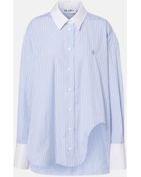 The Attico - Striped Asymmetric Cotton Shirt - Lyst