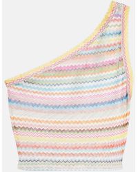 Missoni - Zigzag One-Shoulder Crop Top - Lyst