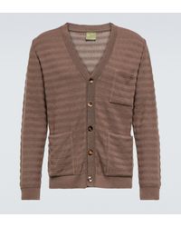 Lardini Knitted Cotton Cardigan - Brown