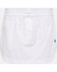 The Attico - Mid-Rise Cotton Miniskirt - Lyst