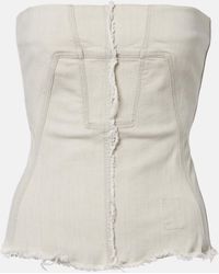 Rick Owens - Strapless Denim Top - Lyst
