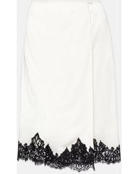 Stella McCartney - Satin Midi Skirt - Lyst