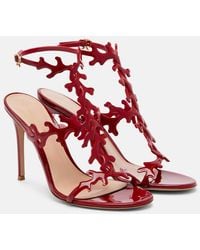 Gianvito Rossi - Nuit 95 Patent-Leather Sandals - Lyst